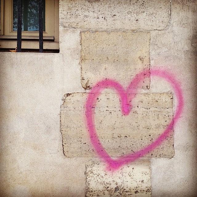 Paris Photograph - Paris Graffiti Love by Louise Chester