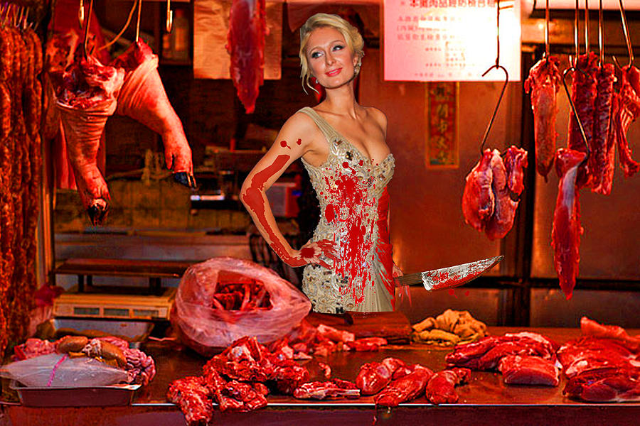 Paris Photograph - Paris Hilton The Butcher by Tony Rubino