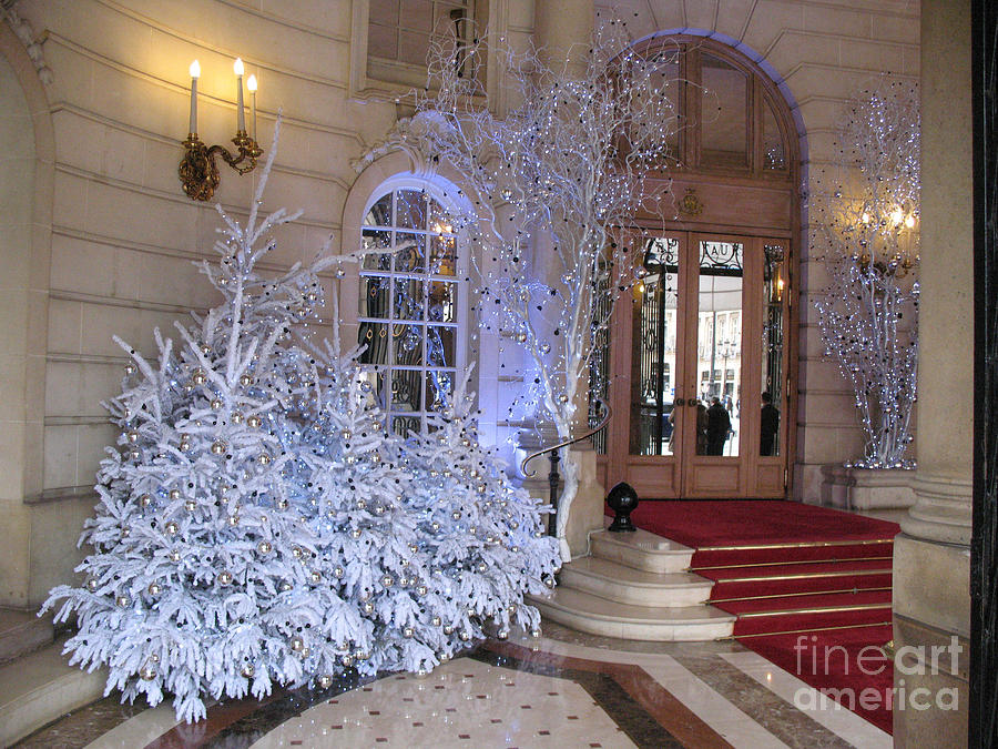Paris Hotel Ritz Sparkling Holiday Interior Architecture - Paris Hotel Ritz Christmas Photos Photograph by Kathy Fornal