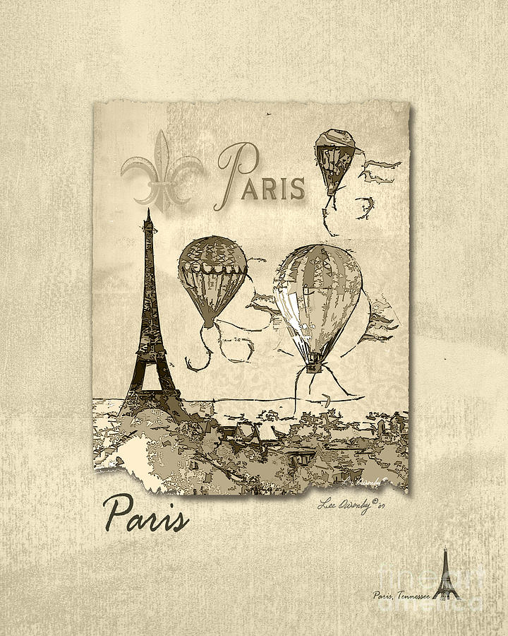 Paris in Sepia Mixed Media by Lee Owenby