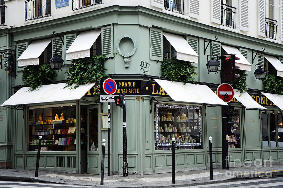 Paris Photograph - Paris Laduree Macaron French Bakery Patisserie Tea Shop - Laduree Bonaparte - The Laduree Patisserie by Kathy Fornal