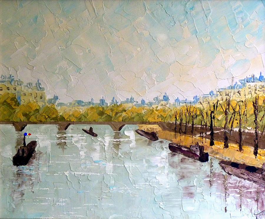 Paris Le Pond Neuf Painting by Frederic Payet