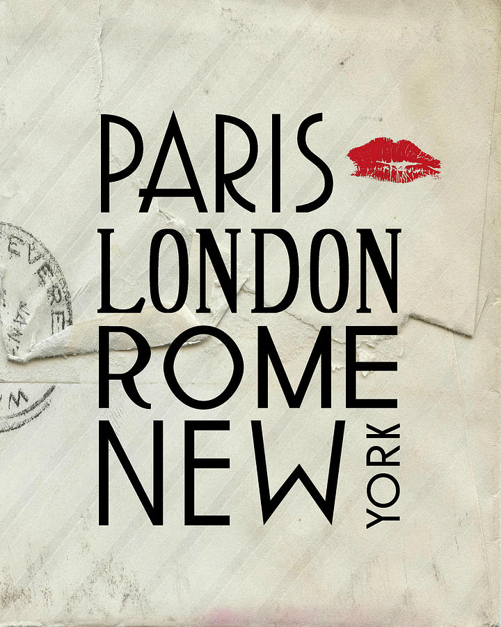 Paris London Rome and New York Digital Art by Jaime Friedman