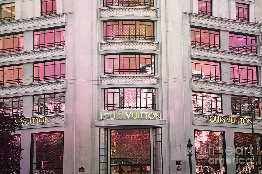 Paris Louis Vuitton Boutique Fashion Shop On The Champs Elysees Photograph by Kathy Fornal
