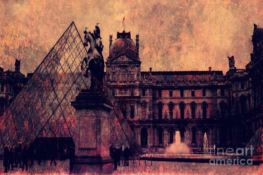 The Louvre Museum Photograph - Paris Louvre Museum - Musee du Louvre - Louvre Pyramid  by Kathy Fornal
