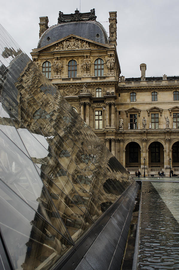 Paris - Louvre Reflecting in the Pyramid  Photograph by Georgia Mizuleva