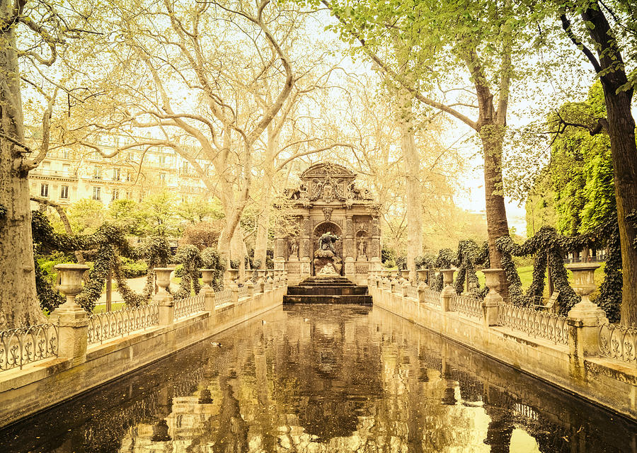 Paris - Medici Fountain - Garden of Luxembourg Photograph by Vivienne Gucwa