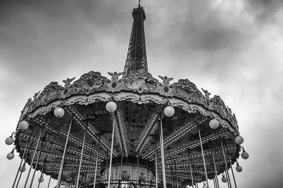 Paris Photograph - Paris Merry Go Round by Georgia Clare