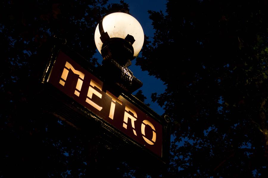 Paris Metro in the Evening Photograph by Denise Dube