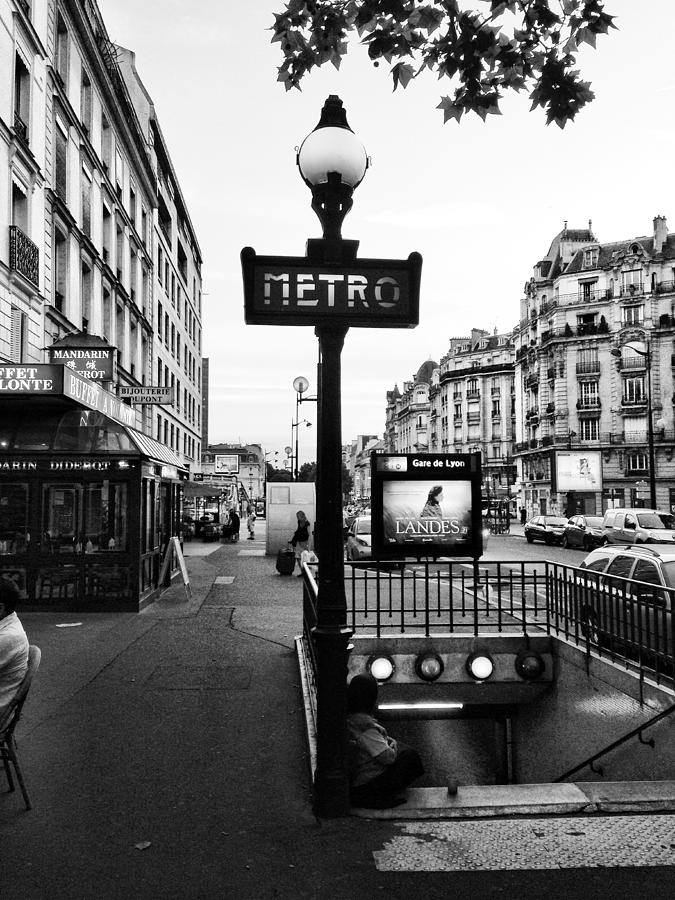 Paris Photograph - Paris Metro by Vytas Speak