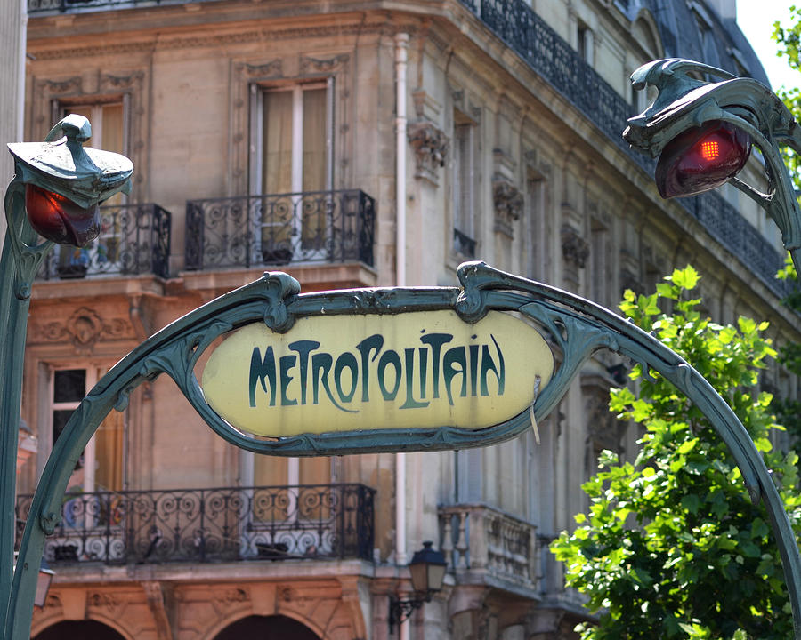 Paris Metropolitain Sign Photograph by Toby McGuire
