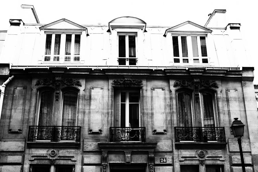 Paris Photograph - Paris Montmartre Architecture in Mono by Georgia Clare
