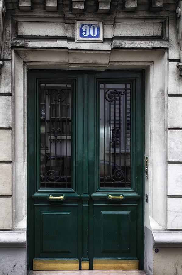 Paris Montmartre Door - Dark Emerald Photograph by Georgia Clare - Fine ...