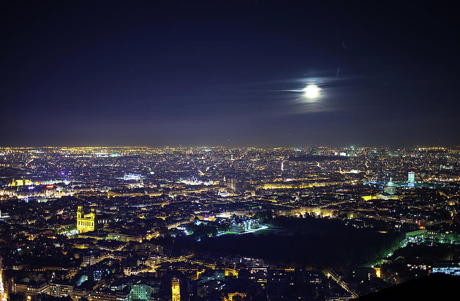 Paris Moonrise Photograph by Hal Bergman