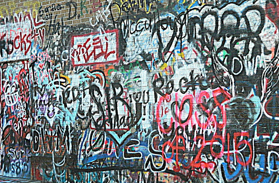 Paris Mountain Graffiti Photograph by Kathy Barney