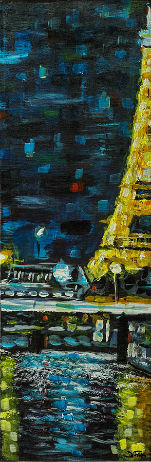 Paris Night Painting by Joel Tesch
