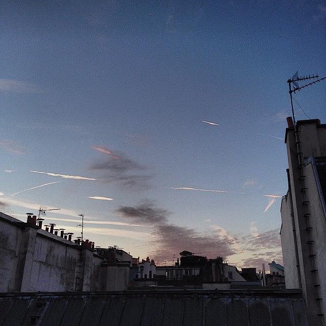 Paris Photograph - #paris #nofilter #skies #clouds by Caesar Gergess