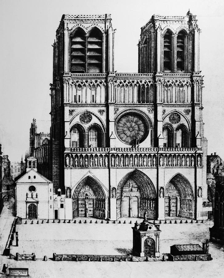 Paris Notre Dame, 1699 Drawing by Granger | Fine Art America