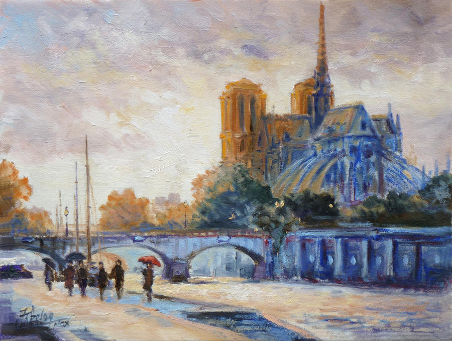 Paris Notre Dame Painting by Irek Szelag