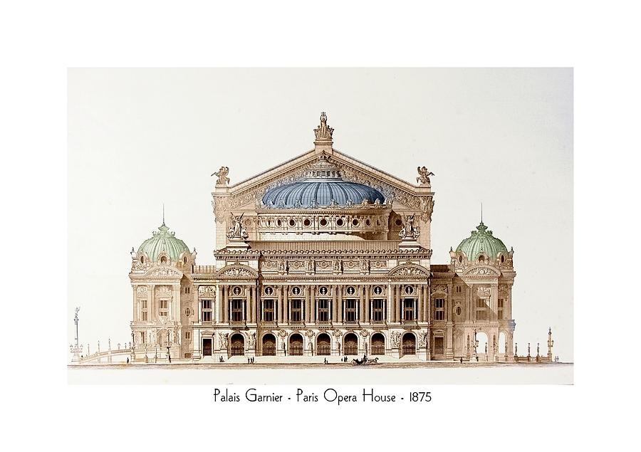 Paris Opera - 1875 Digital Art by John Madison