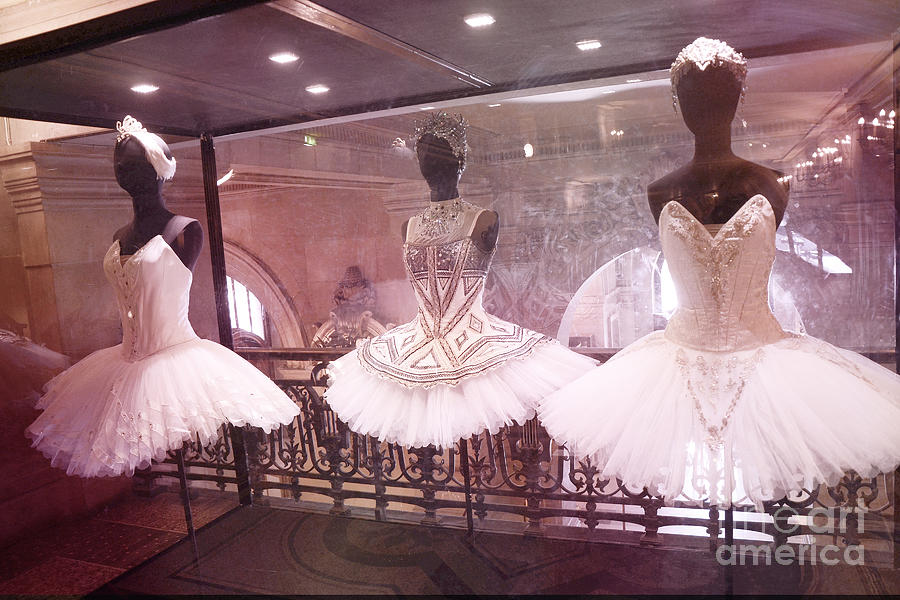 Paris Opera Ballerina Costumes - Paris Opera Garnier Ballet Tutu Costumes Opera House Photograph by Kathy Fornal