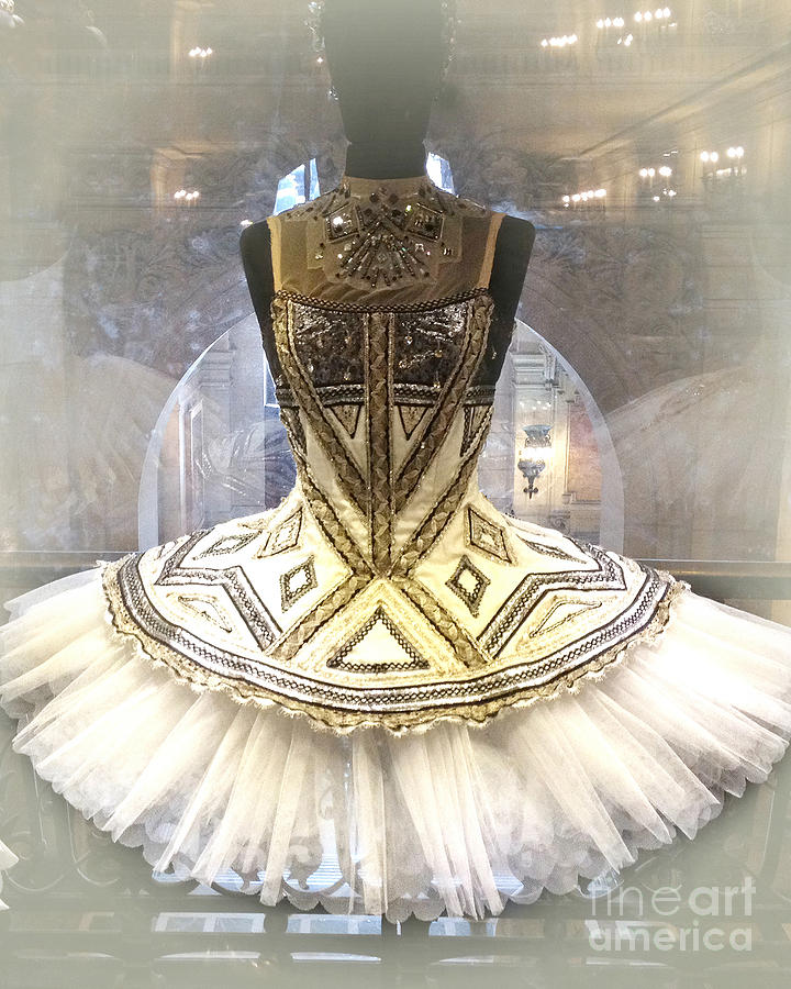 Paris Opera House Ballerina Tutu Costume - Opera des Garnier Ballerina Costume Photograph by Kathy Fornal