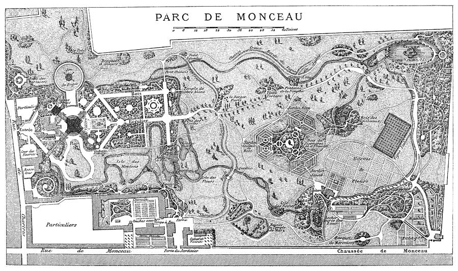 Paris Parc Monceau, 1778 Painting by Granger