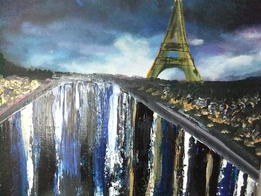 Paris Reflections Painting by Lynne McQueen