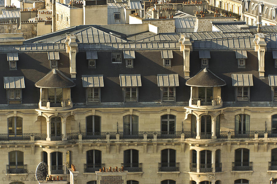 Paris Roof Tops - A Close Up - 1  Photograph by Hany J