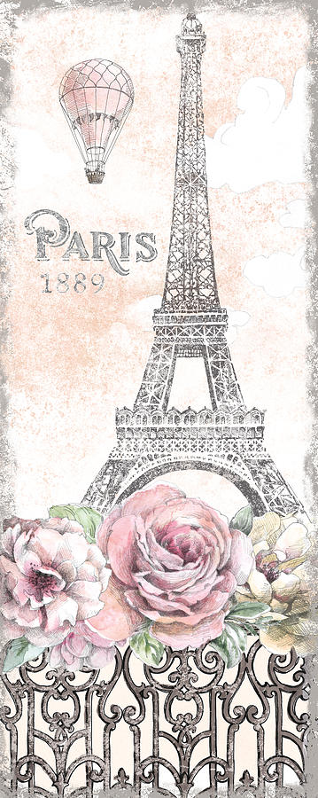 Paris Roses Panel Viii Painting by Beth Grove - Fine Art America