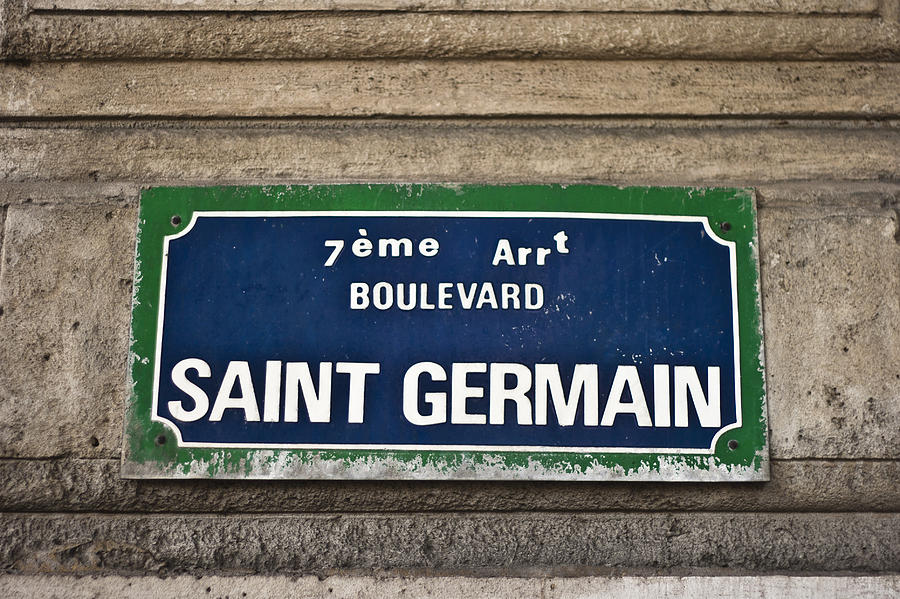 Paris Saint Germain Street Sign Photograph by Georgia Clare