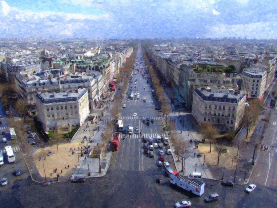Paris Seen From The Arch Painting by Dean Wittle