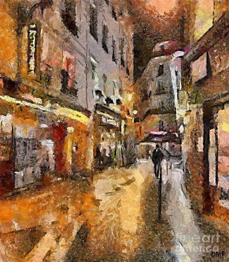 City Scene Painting - Paris St. Germain by Dragica  Micki Fortuna