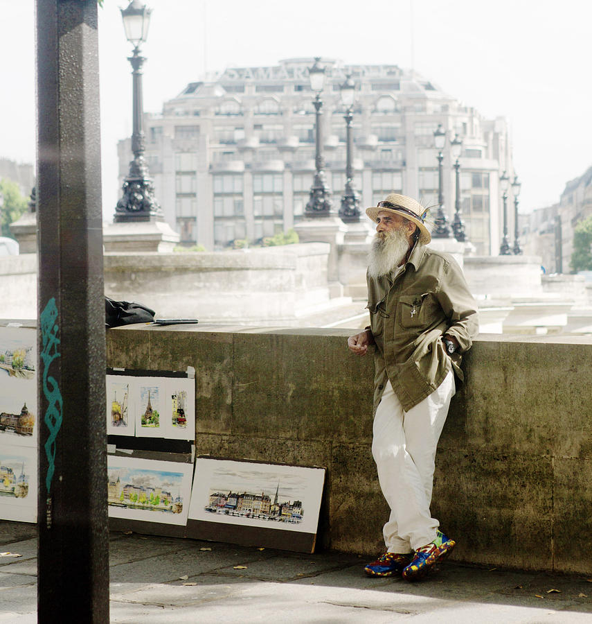 Paris Photograph - Paris Street Artist by Rebecca Cozart
