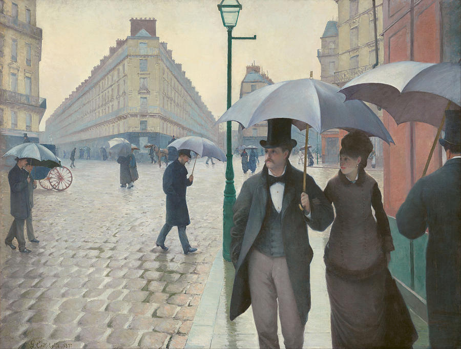 Paris Street in Rainy Weather Painting by Gustave Caillebotte
