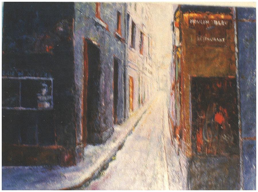 Paris Painting - Paris-street scape by Walter Casaravilla