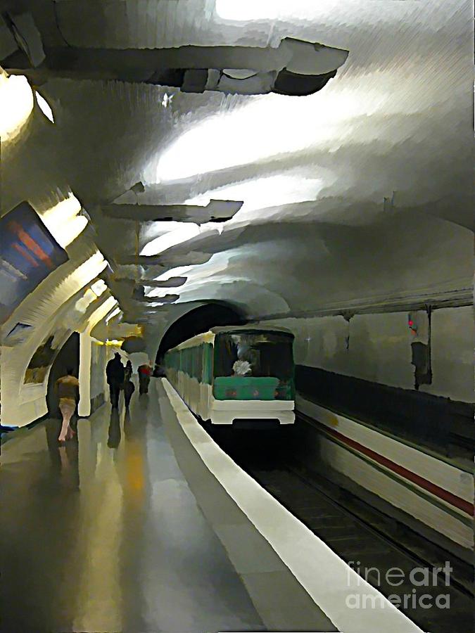 Paris Painting - Paris Subway  by John Malone