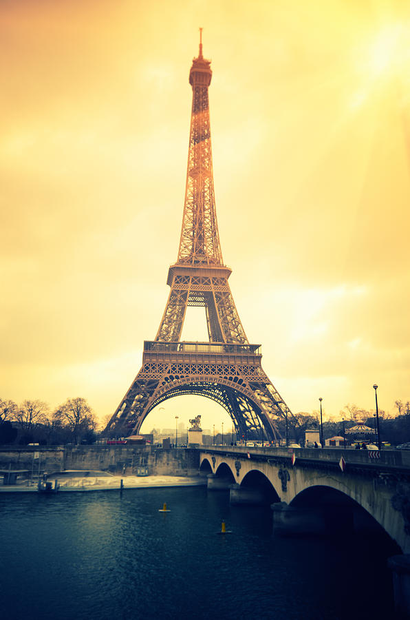 Paris Tour Eiffel And The River Seine Photograph by Franckreporter