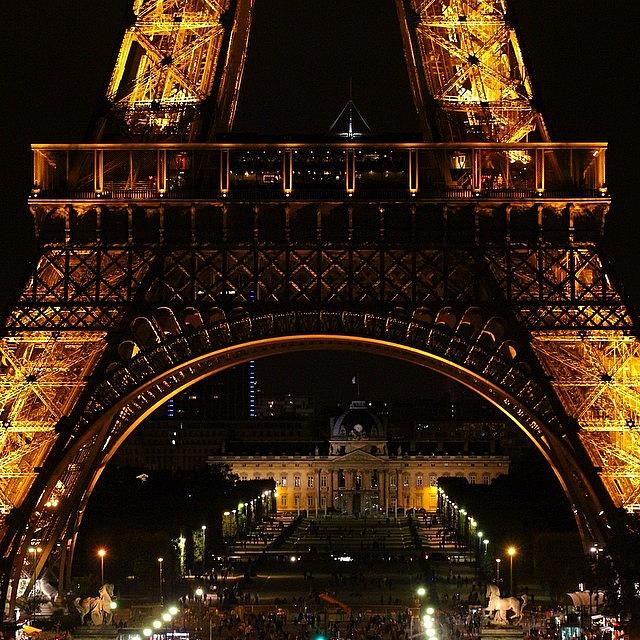 Paris Photograph - #paris #toureiffel #france #night by Luisa Azzolini