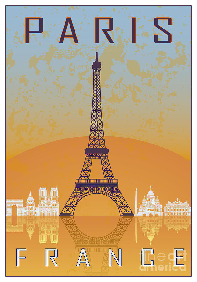 Paris vintage poster Digital Art by Pablo Romero