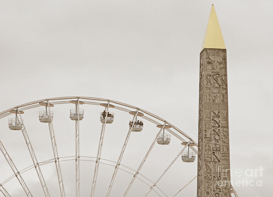 Paris Wheel and Obelisk Photograph by Ann Horn