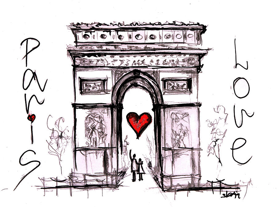 Paris with love  Digital Art by Sladjana Lazarevic