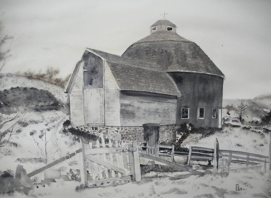 Parish Barn Painting by Lee Stockwell