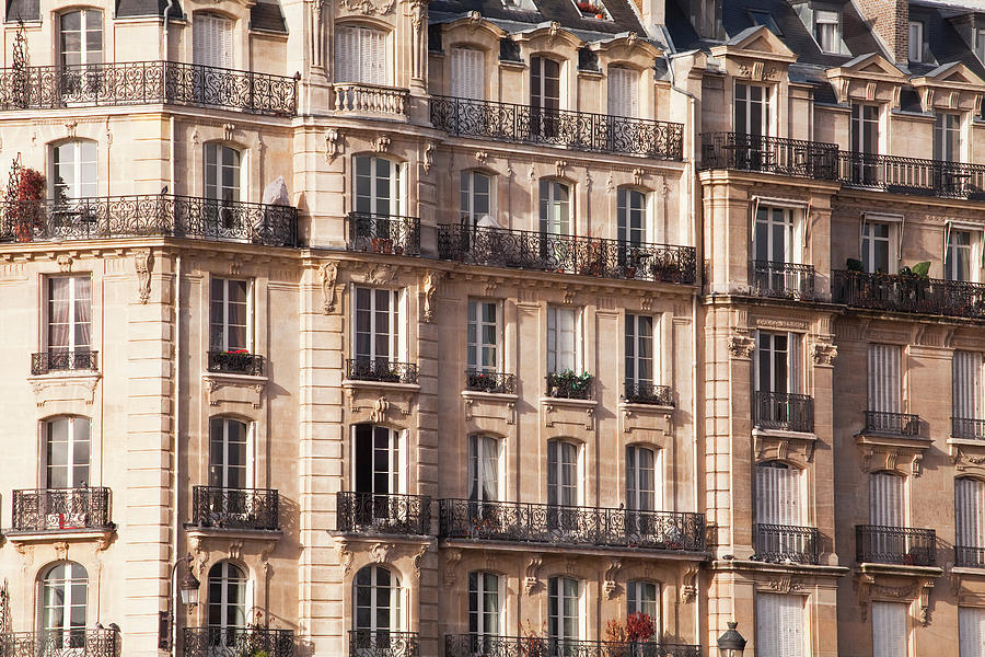 Parisian Apartment Building On The Ile Photograph by Julian Elliott Photography