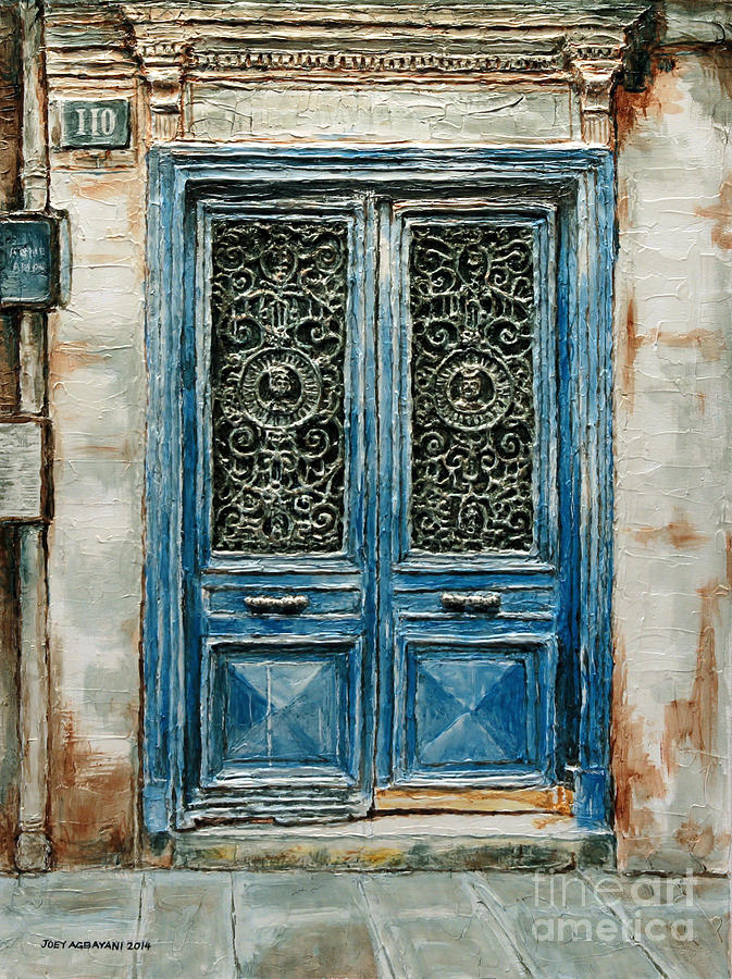 Parisian Door No. 110 Painting by Joey Agbayani