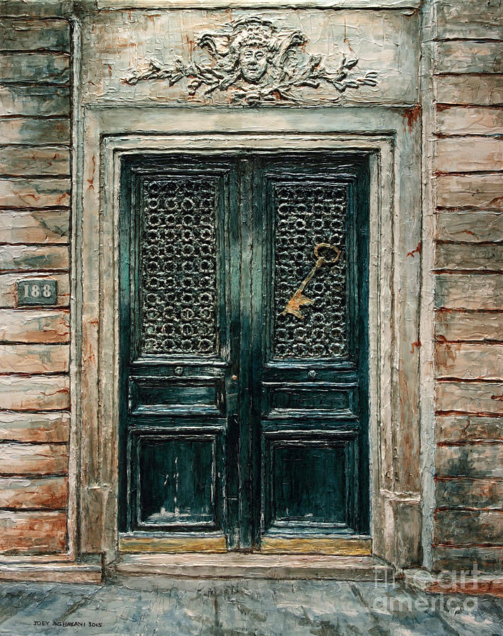 Parisian Door No. 188 Painting by Joey Agbayani