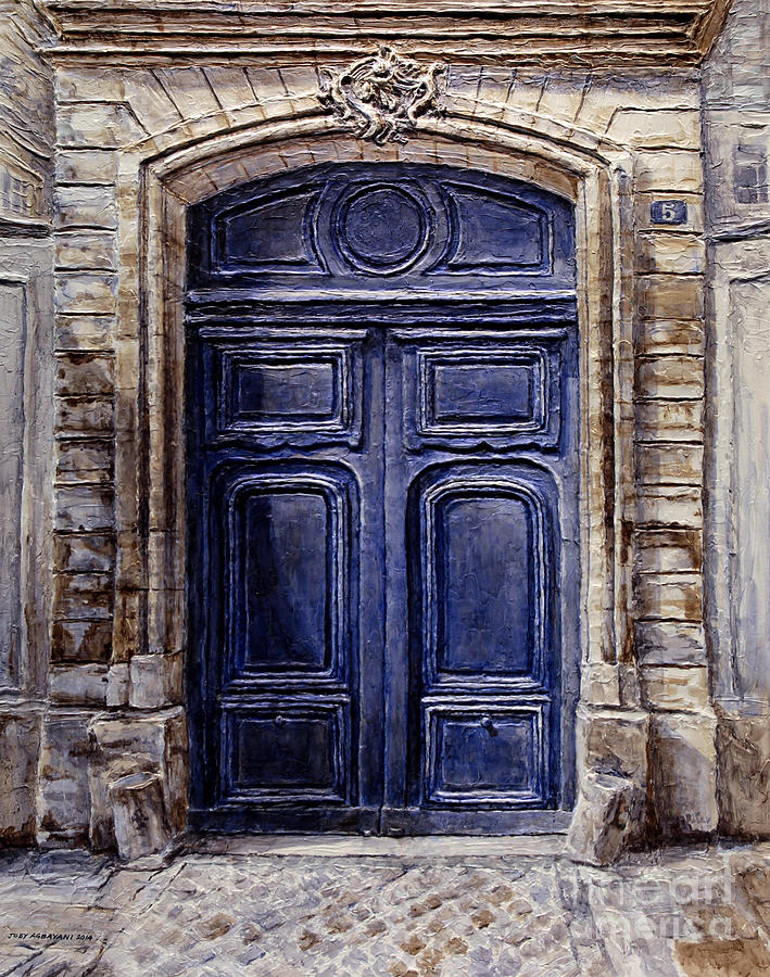 Parisian Door No. 5 - 2 Painting by Joey Agbayani