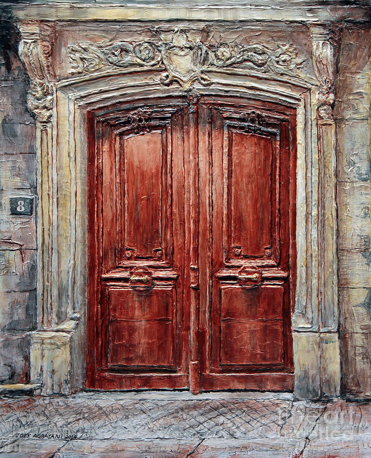 Parisian Door No. 8 Painting by Joey Agbayani