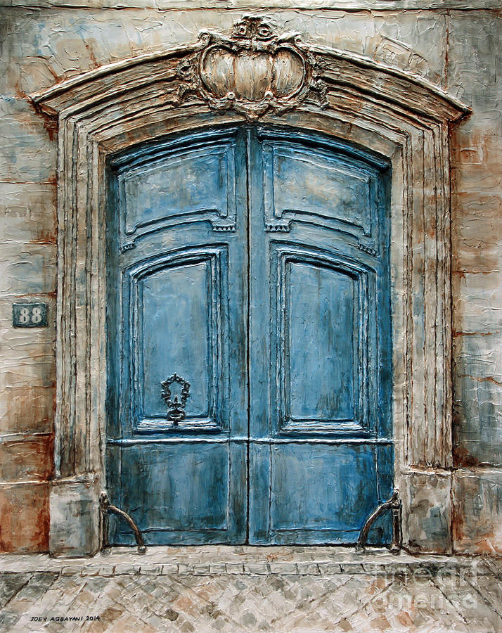 Parisian Door No. 88 Painting by Joey Agbayani