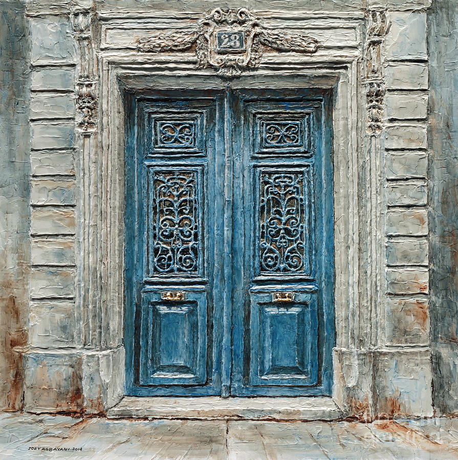 Parisian Door No.28 Painting by Joey Agbayani